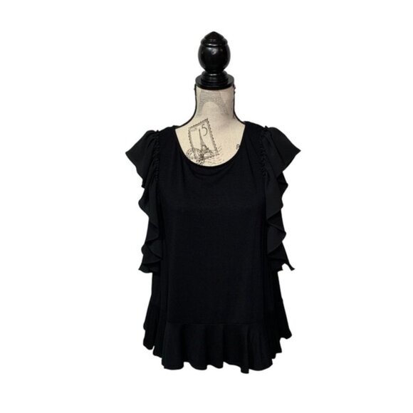 Vince Camuto M Ruffled Top - Picture 2 of 6